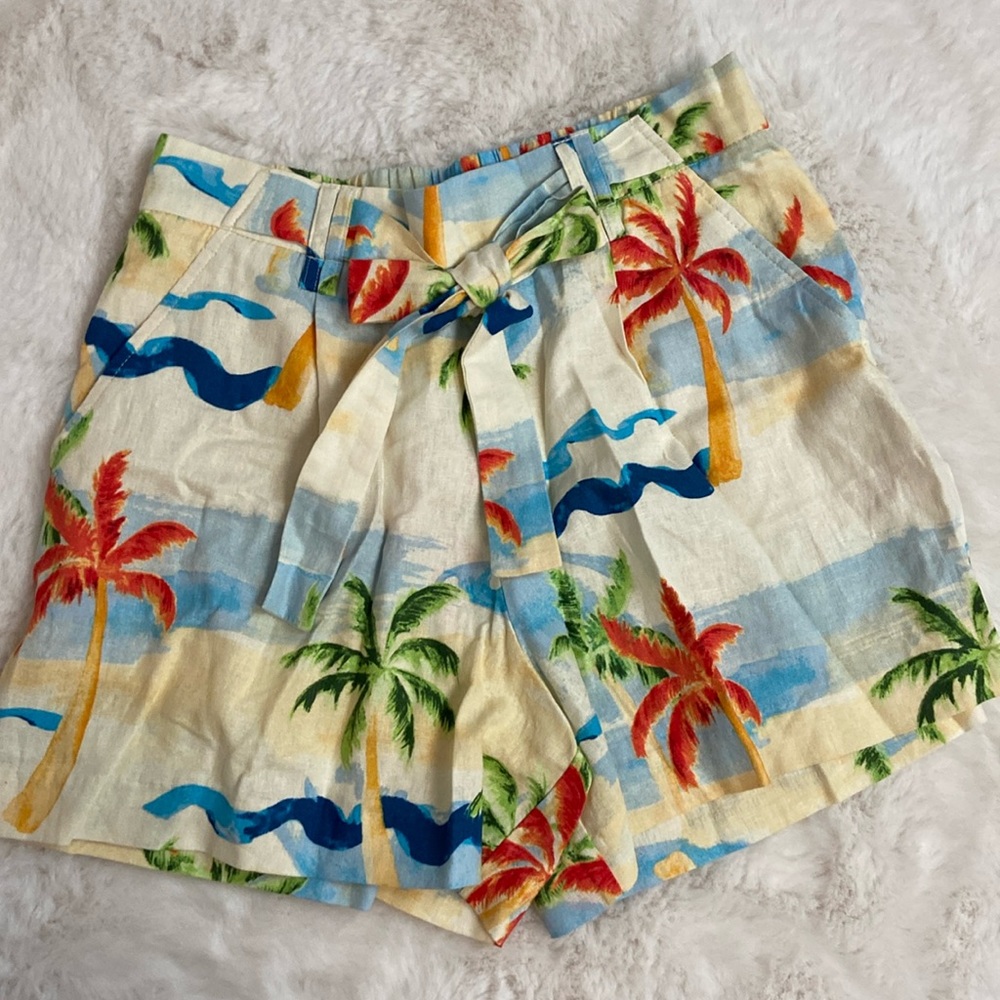 C & C california linen pull on shorts
